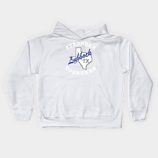 Lubbock Stronger Together - White Tee Kids Hoodie